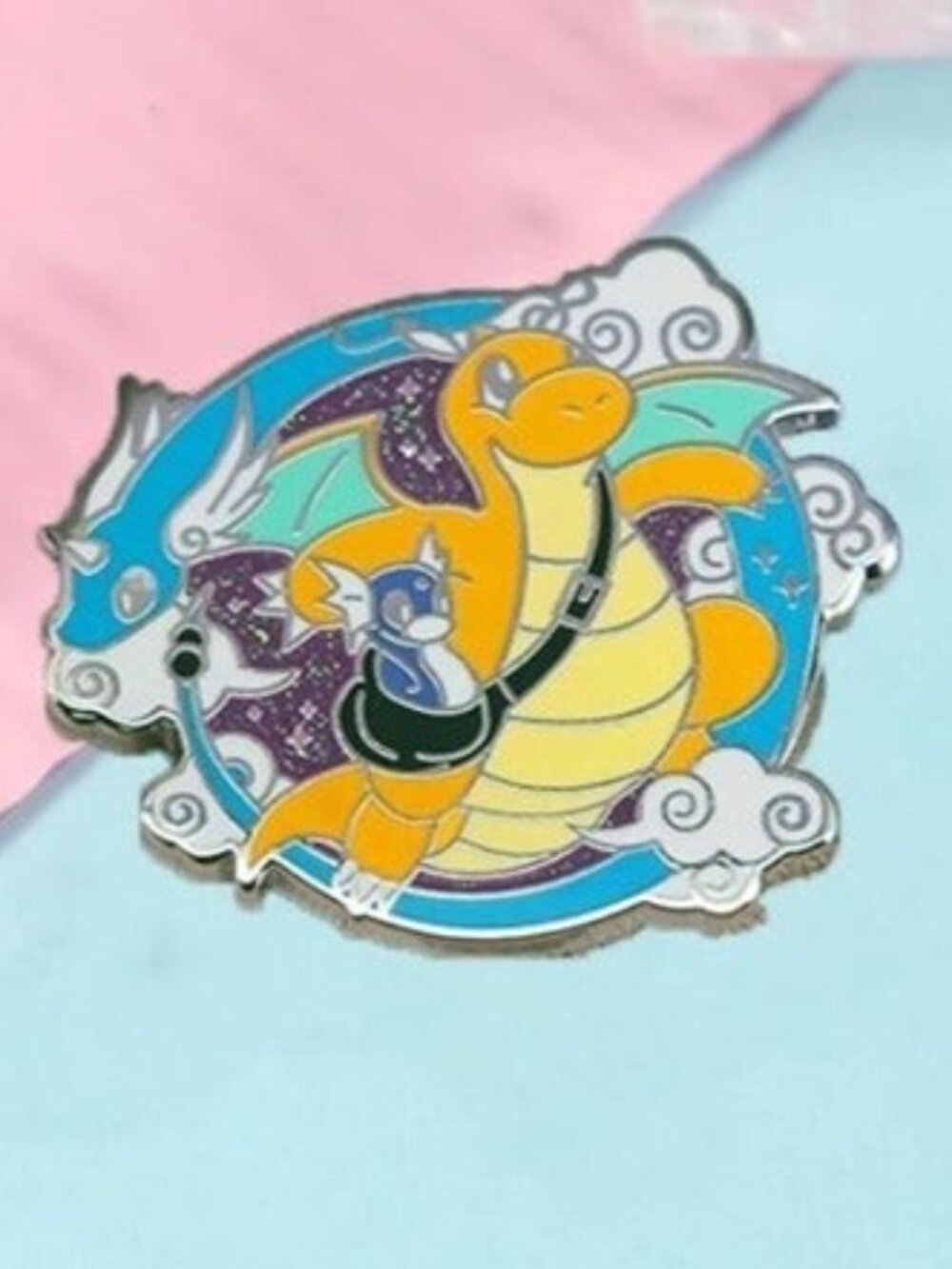 Pokemon Dratini, Dragonair, Dragonite Evolution Enamel Pin